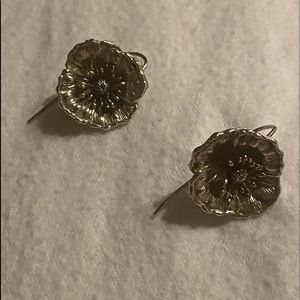 Mexican silver flower earrings
